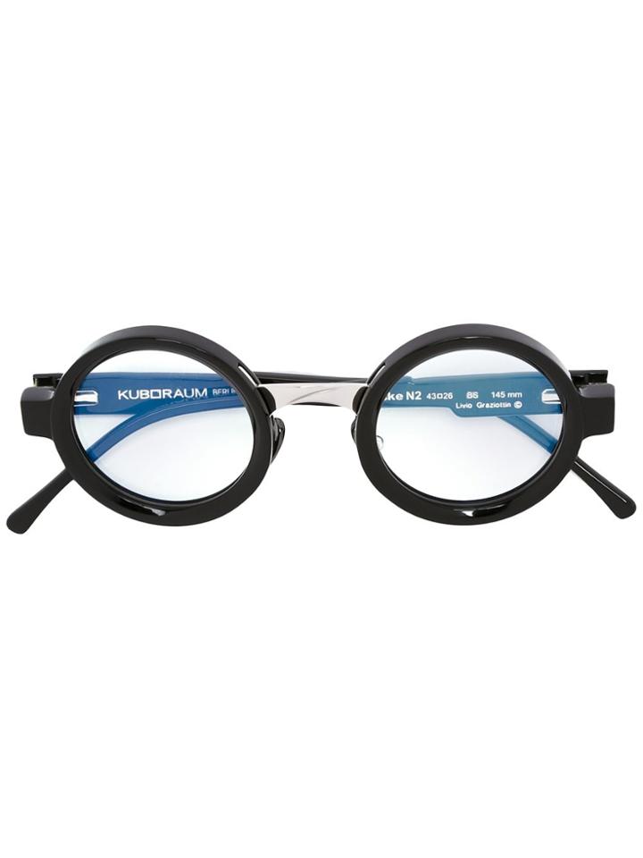Kuboraum Round Frame Glasses - Black