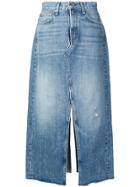 Rag & Bone Mid-length Denim Skirt - Blue