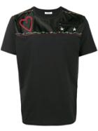 Valentino - T-shirt With A Heart To The Chest - Men - Cotton/polyester/cupro - Xl, Black, Cotton/polyester/cupro