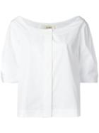 Isa Arfen Scoop Neck Shirt, Women's, Size: 12, White, Cotton