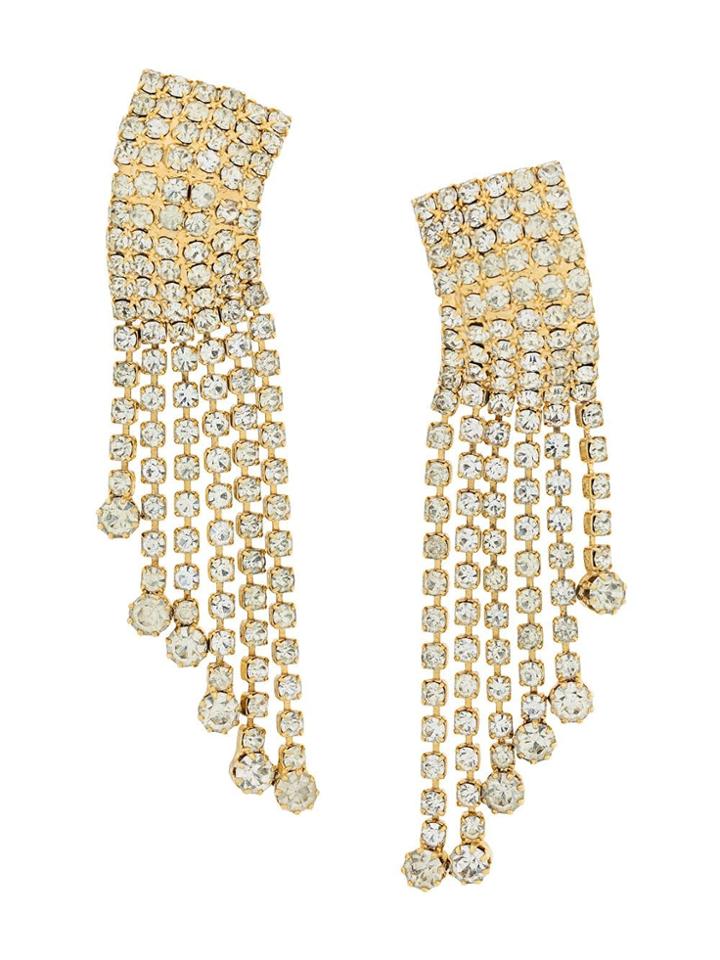 Susan Caplan Vintage 1980s Vintage Cascading Crystal Earrings -