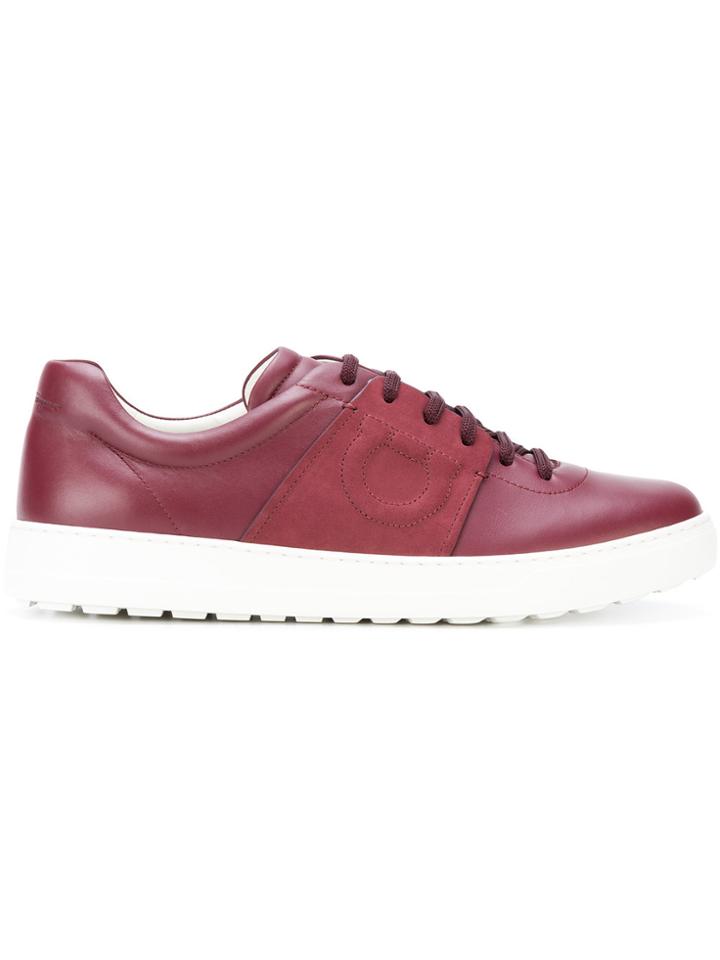 Salvatore Ferragamo Oxford Saddle Sneakers - Red