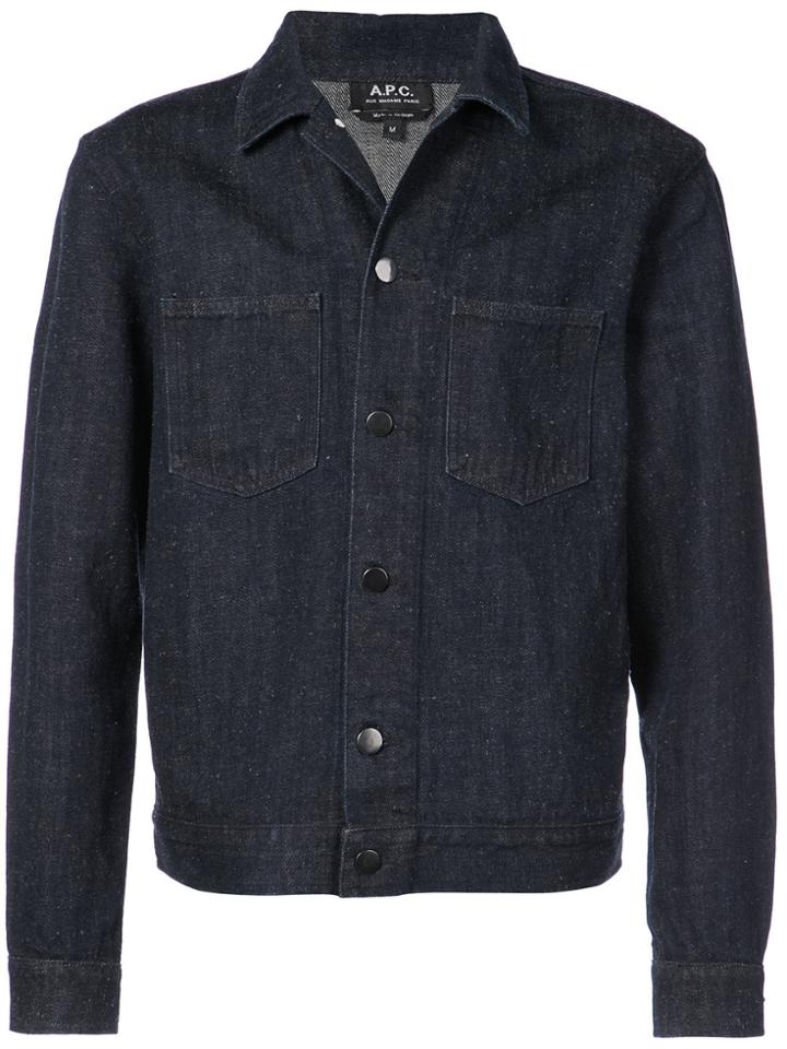 A.p.c. Button-down Shirt Jacket - Blue