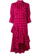 Temperley London Stirling Check Shirt Dress - Pink