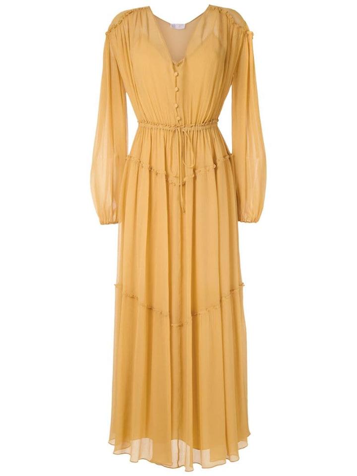 Nk Flow Vic Silk Dress - Yellow