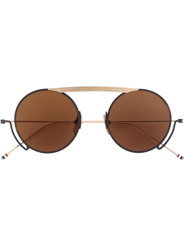 Thom Browne Eyewear Round Bar Sunglasses - Blue