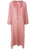 Forte Forte Embroidered Trim Coat - Pink & Purple