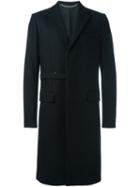Givenchy Mid-length Coat, Men's, Size: 48, Black, Cotton/lamb Skin/polyamide/wool