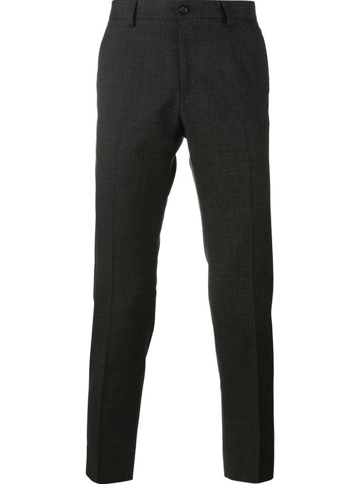 Dolce & Gabbana Tailored Trousers, Men's, Size: 46, Grey, Cotton/spandex/elastane/virgin Wool