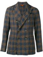 Barena - Checked Double Breasted Blazer - Men - Cotton/polyester - 46, Yellow/orange, Cotton/polyester