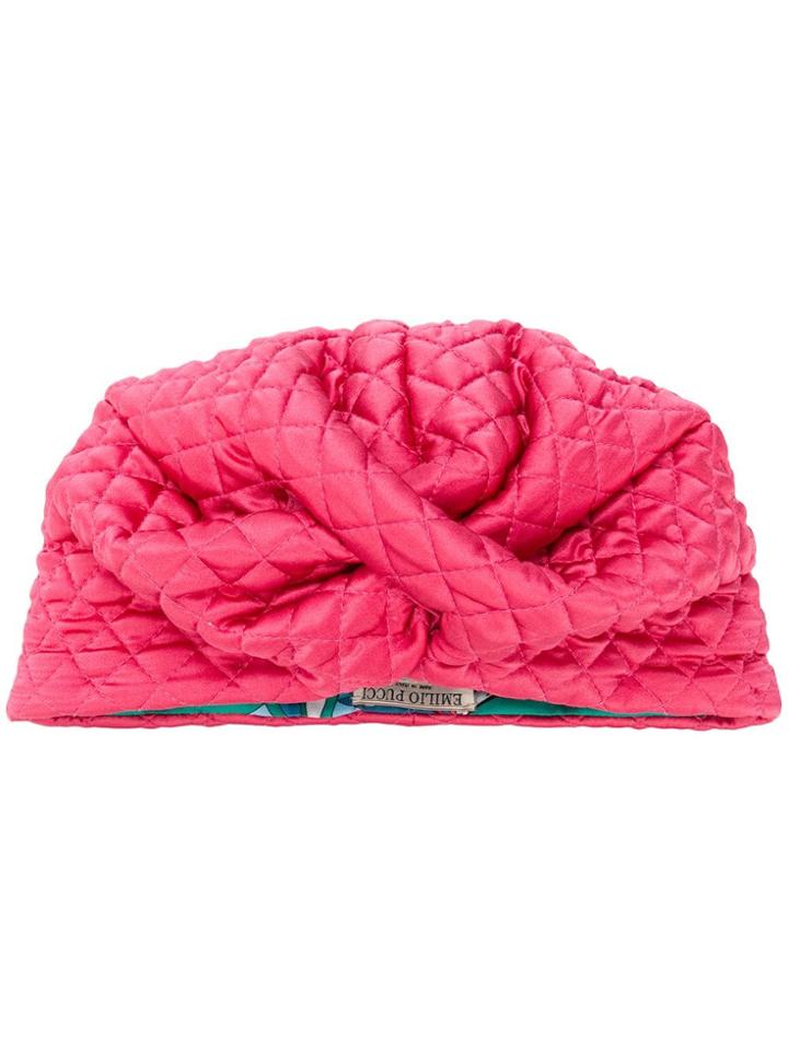 Emilio Pucci Twisted Front Turban - Pink & Purple