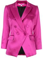 Veronica Beard Fitted Double Breasted Blazer - Pink
