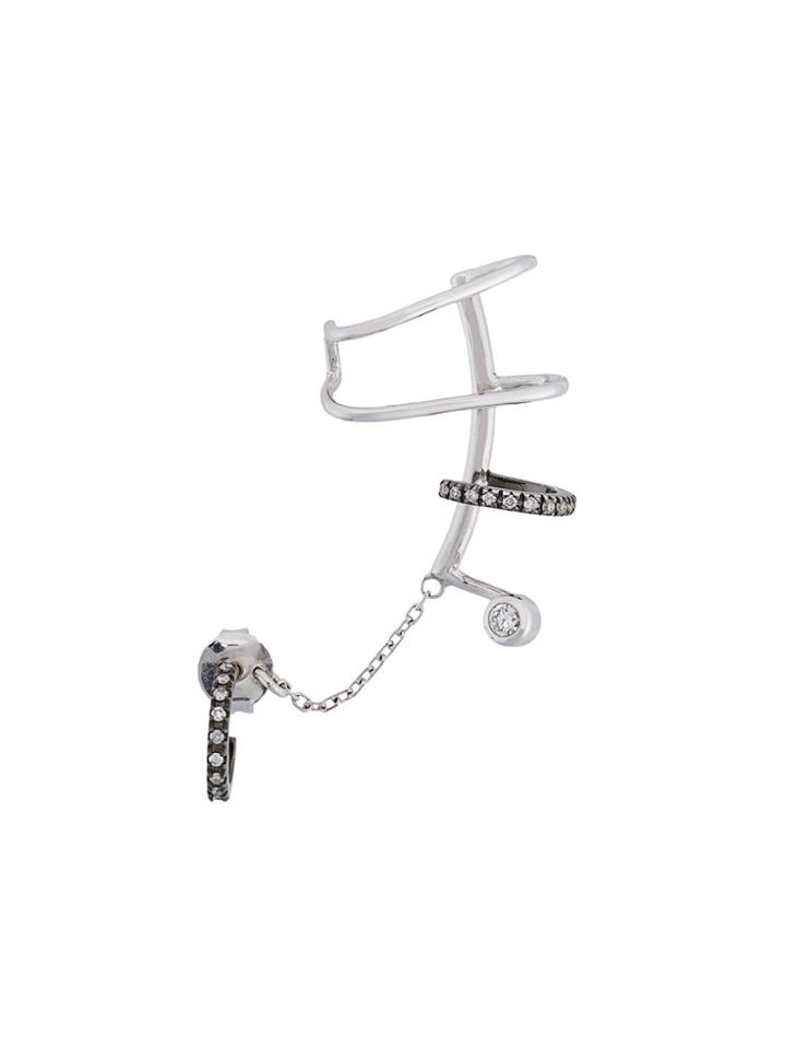 Maria Black Ines Mono Diamond Earcuff (left) - Metallic