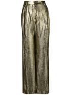Alberta Ferretti High-waisted Trousers - Metallic