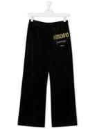 Moschino Kids Logo Wide Leg Trousers - Black