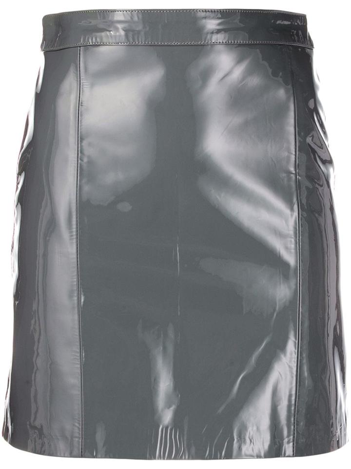 Manokhi Meili Glossy-effect Mini Skirt - Grey