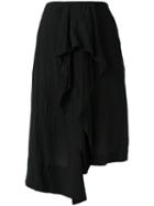 Loewe Asymmetric Midi Skirt, Women's, Size: 42, Black, Viscose/silk