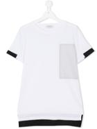 Paolo Pecora Kids Teen Contrast Trim T-shirt - White