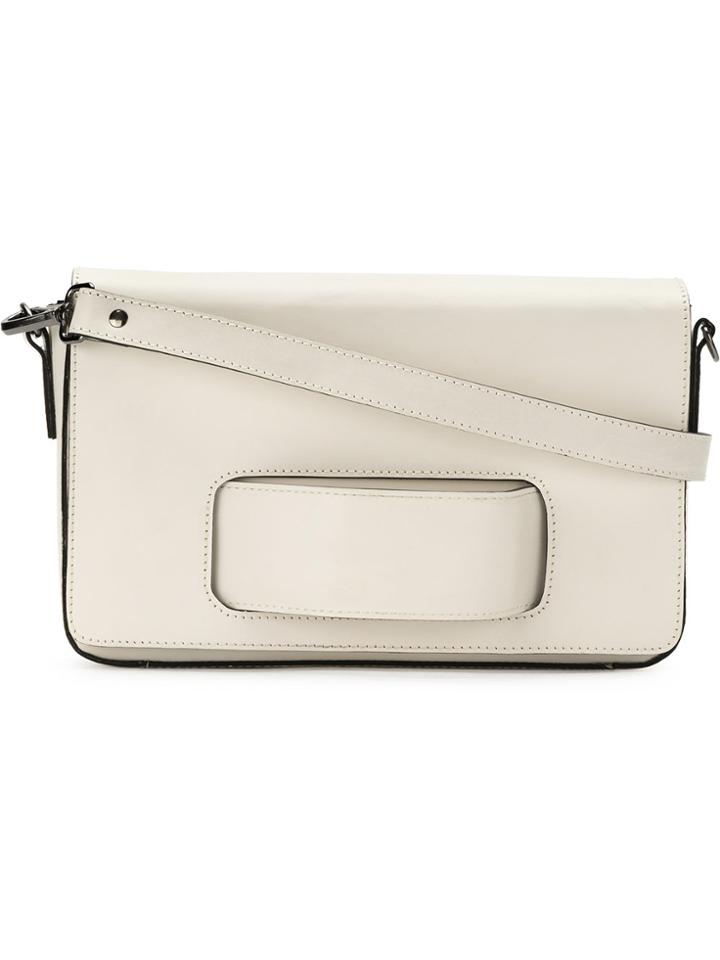 Mara Mac Structured Shoulder Bag - White