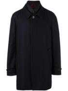 Fay Single Breasted Coat, Men's, Size: Xxl, Blue, Polyamide/spandex/elastane/virgin Wool