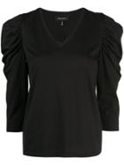 Robert Rodriguez Studio Jolie Crinkled Sleeves T-shirt - Black