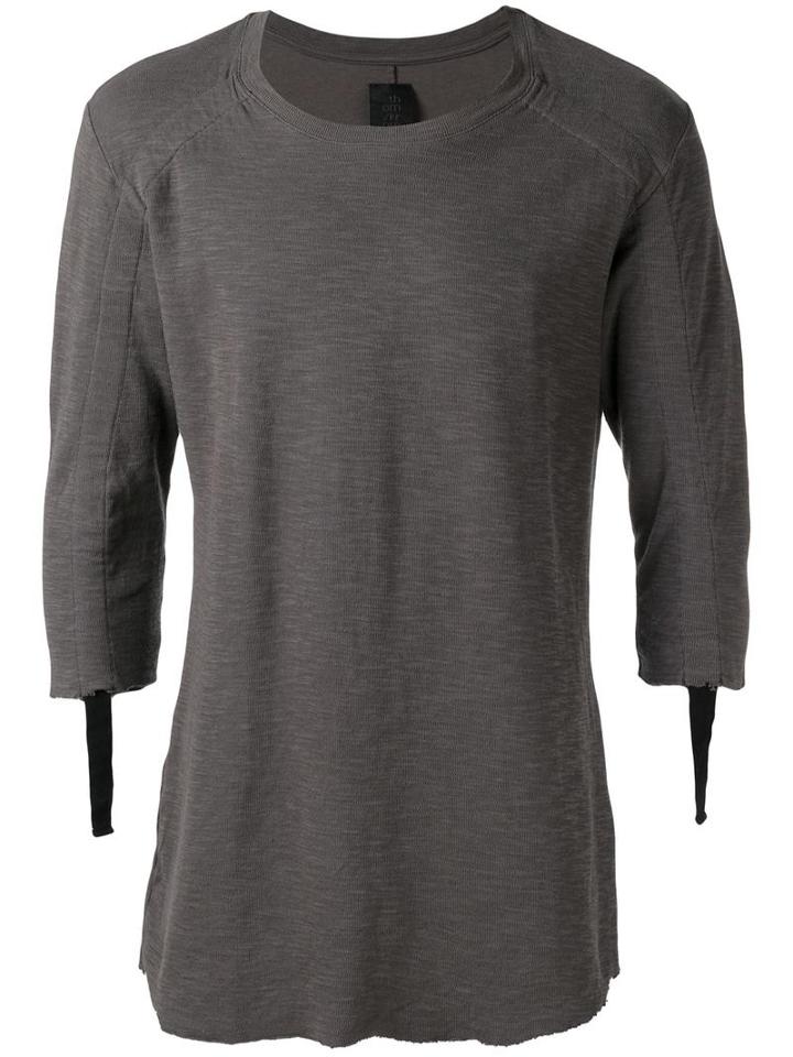 Thom Krom Strap Detail T-shirt, Men's, Size: Medium, Grey, Cotton