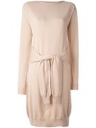 Mm6 Maison Margiela Front Knot Dress, Women's, Size: Small, Nude/neutrals, Wool
