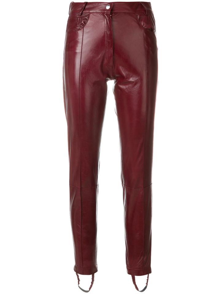 Magda Butrym Skinny Biker Trousers - Red