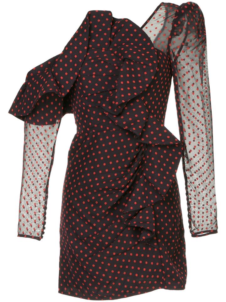 Self-portrait Plumetis Mini Dress - Blue