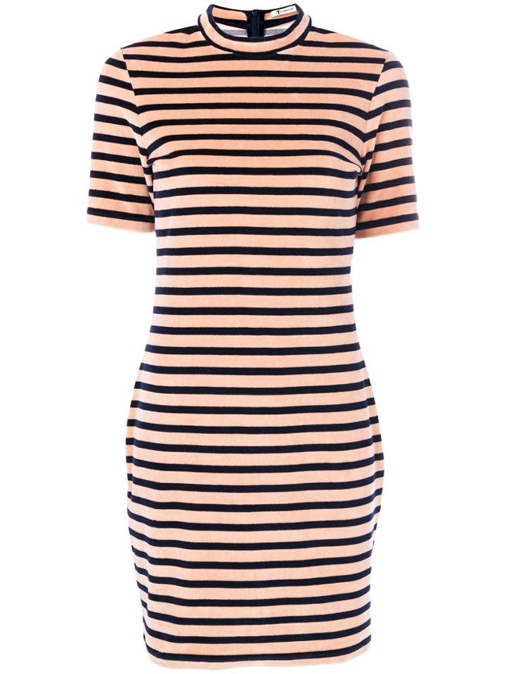T By Alexander Wang Striped Dress - Pink & Purple