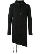 Army Of Me - Asymmetric Hooded Coat - Men - Cotton - L, Black, Cotton
