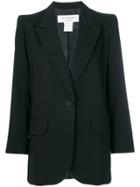 Yves Saint Laurent Vintage Peaked Lapels Blazer - Black
