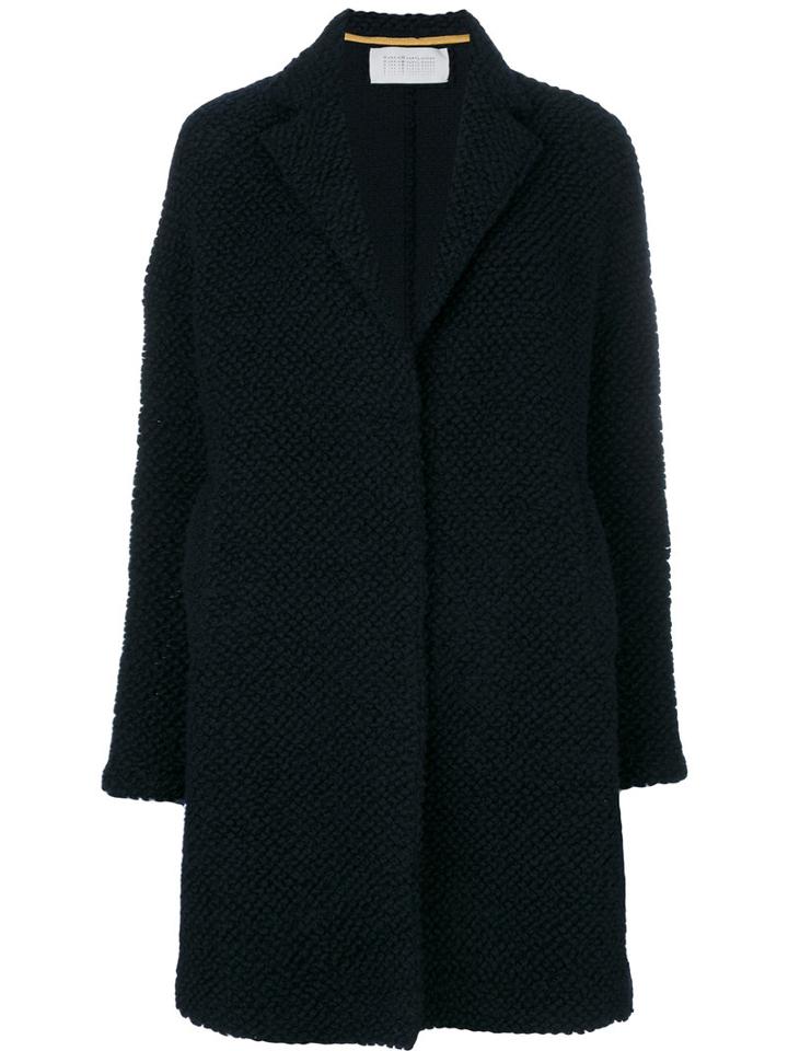 Harris Wharf London - Single Breasted Coat - Women - Polyamide/wool - 46, Blue, Polyamide/wool