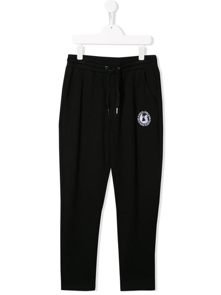 John Richmond Junior Logo Printed Jogging Trousers - Black