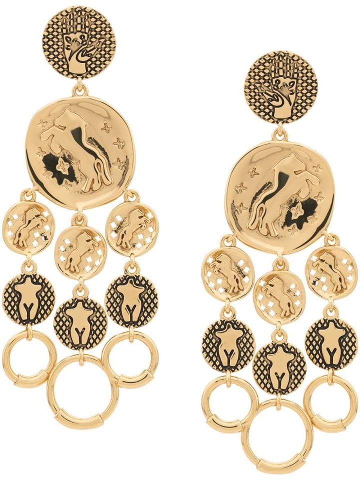 Chloé Emoji Drop Earrings - Gold