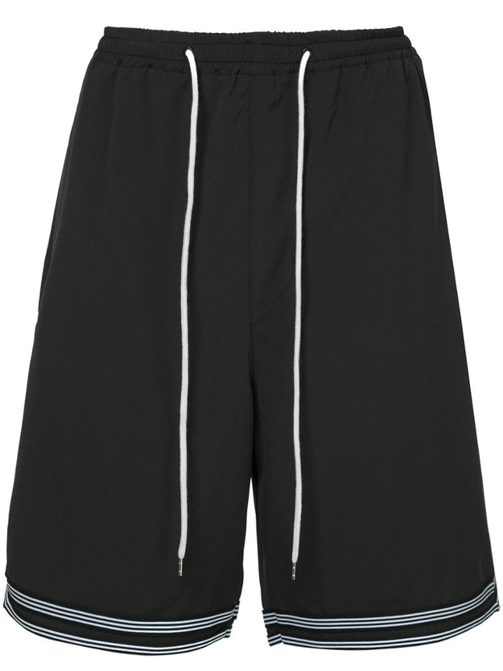 Monkey Time Contrast Border Shorts - Black