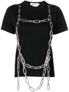 Comme Des Garçons Chain Embellished T-shirt - Black