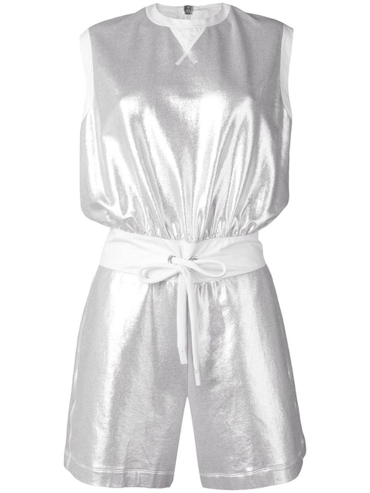 No Ka' Oi Metallic Short Jumpsuit - Silver