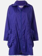 Issey Miyake Pre-owned Zipped Hooded Raincoat - Blue