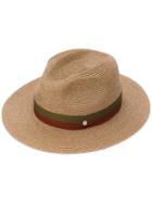 Maison Michel - Ribbon Woven Hat - Women - Paper - L, Nude/neutrals, Paper