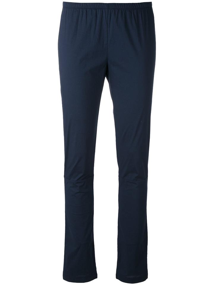 Kristensen Du Nord - Elasticated Waistband Trousers - Women - Cotton/spandex/elastane - 1, Blue, Cotton/spandex/elastane