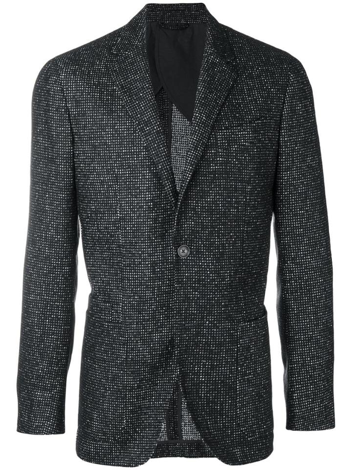 Ermenegildo Zegna Bouclé Knit Blazer - Black