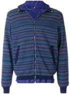 Missoni Patterned Hooded Jacket - Blue
