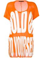 Haider Ackermann - Printed T-shirt - Women - Cotton/nylon/viscose - Xs, Yellow/orange, Cotton/nylon/viscose