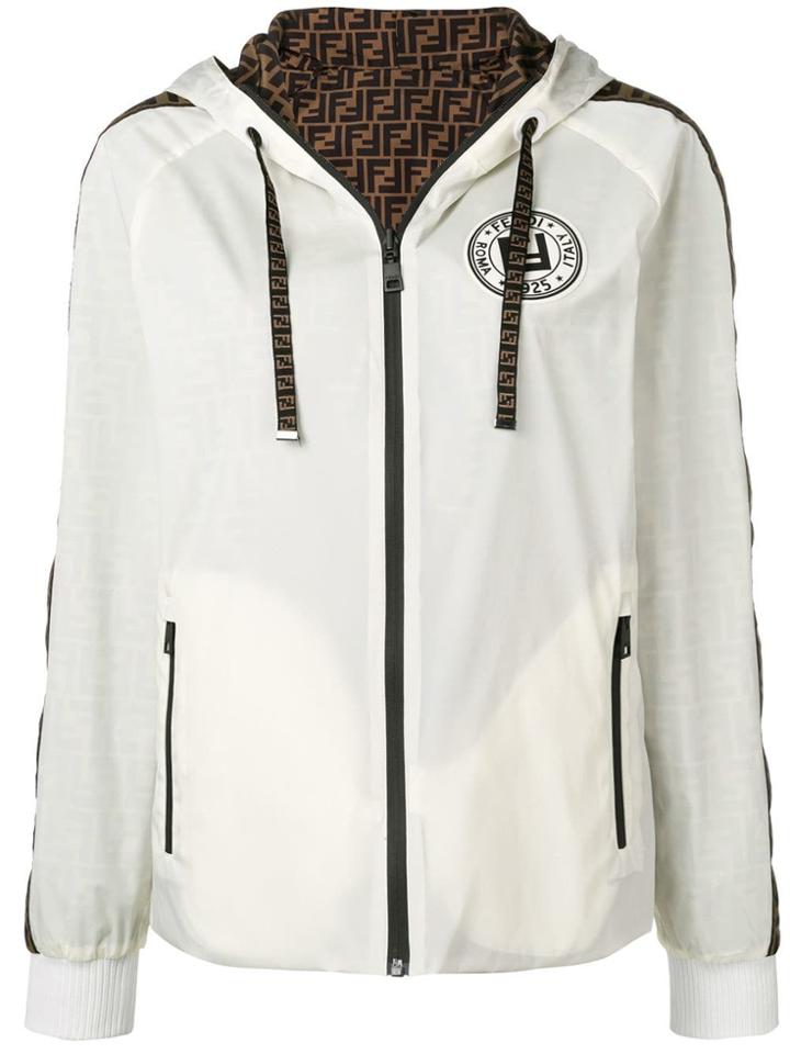 Fendi Ff Logo Reversible Jacket - Brown
