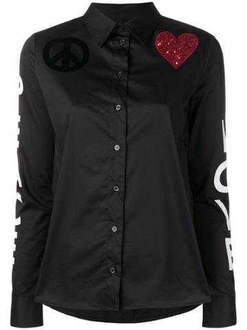 Love Moschino Love Peace Shirt - Black