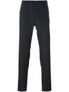 Etro Slim Tailored Trousers, Men's, Size: 52, Blue, Spandex/elastane/acetate/viscose/wool