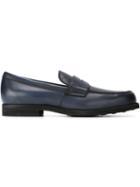 Tod S Penny Loafers, Men's, Size: 9.5, Blue, Leather/rubber