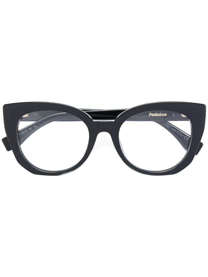 Fendi Eyewear Cat-eye Glasses - Black