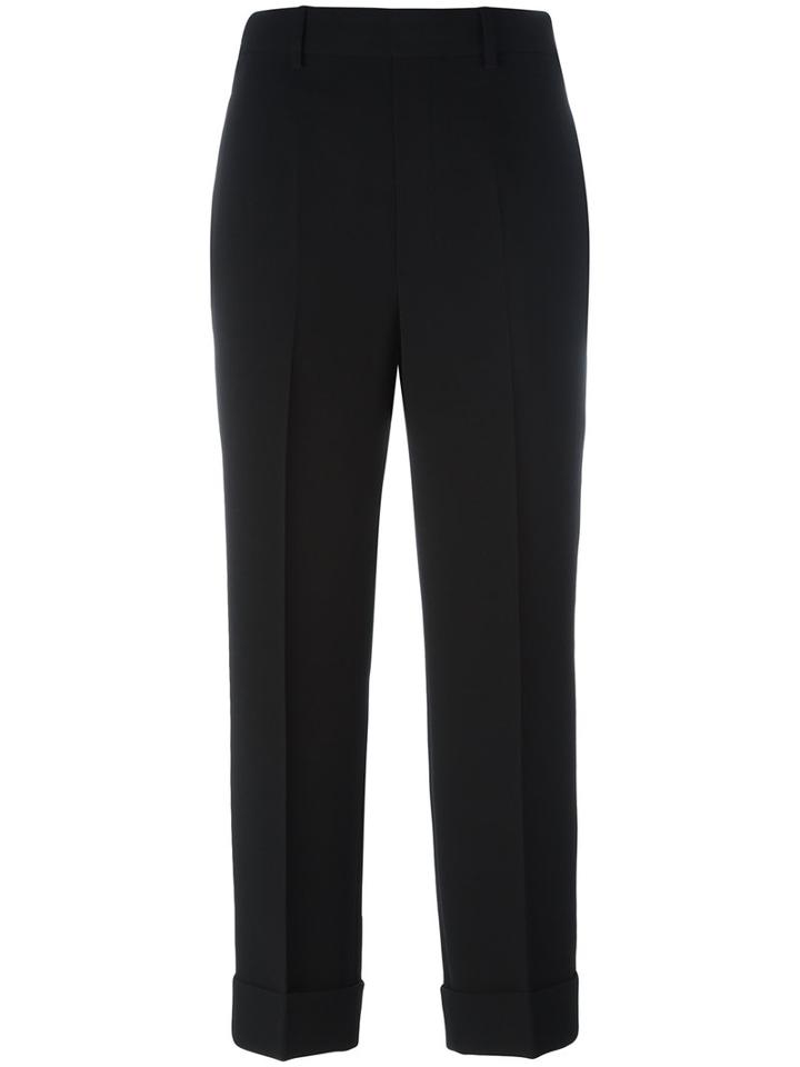 Neil Barrett Wide Leg Trousers, Women's, Size: 38, Black, Triacetate/polyester/cupro
